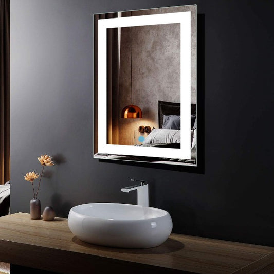 RIYA ENTERPRISE Light led Mirror Touch Sensor led Mirror for Bathroom Bedroom Office Hotel Brands Makeup led Mirror for Bedroom led Mirror Glass