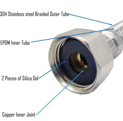 Riya Enterprise Heavy SS-304 Connection Pipe for geyser connection pipe for wash basin hose pipe