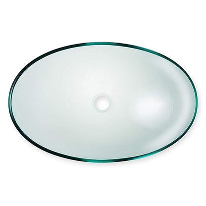 Riya Enterprise Modern Glass Vessel Sink - Above Counter Bathroom Vanity Basin Bowl