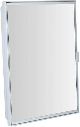 Riya Enterprise ABS Unbreakable Bathroom Full Mirror Single Door Cabinet With Storage Chest / Shelves ,12.5"X7"X17" Plastic Wall Shelf (Number of Shelves - 3, White)