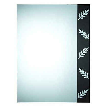 Riya Glass Wall Mounted Bathroom Mirror in Black