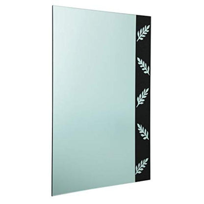 Riya Glass Wall Mounted Bathroom Mirror in Black