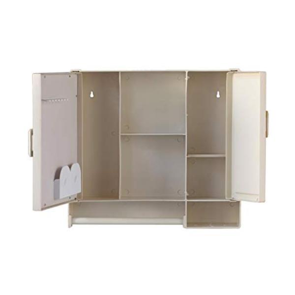 Riya Enterprises Multi-Purpose Plastic Bathroom Cabinet with Mirror & 10 Compartments