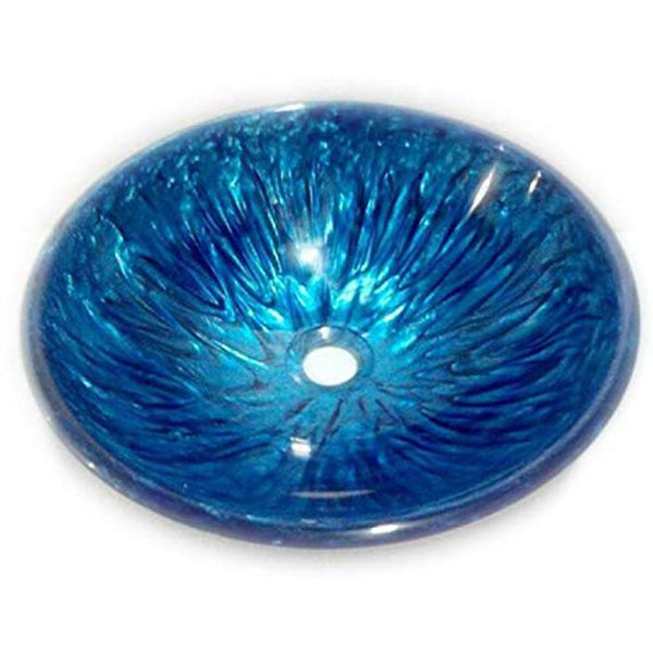 Riya Enterprises Resin Sky Blue Round Shape Wash Basin (Sink)