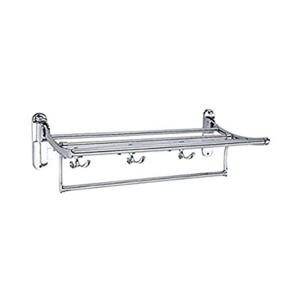 Riya Enterprise Chrome Finish Stainless Steel Folding Towel Rack (1.5 feet)