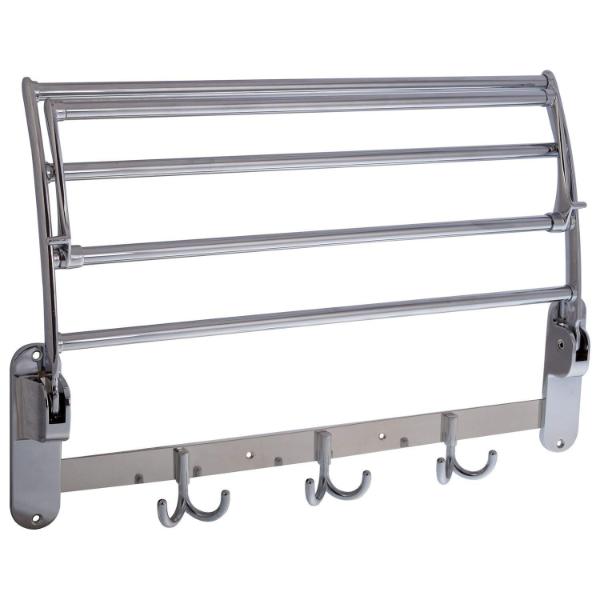 Riya Enterprise Chrome Finish Stainless Steel Folding Towel Rack (1.5 feet)