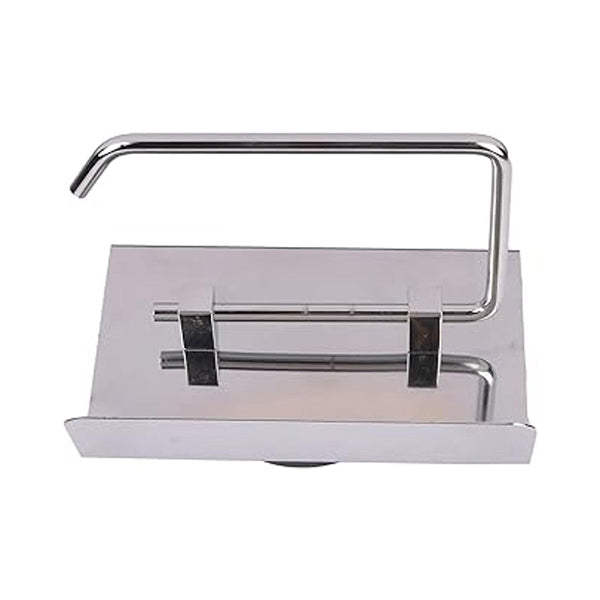 Riya Enterprise SS J4 Silver Paper Holder/Toilet Paper Holder in Bathroom/Kitchen/Bathroom Accessories 1PS