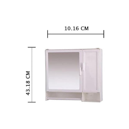 RIYA ENTERPRISE Multi-Purpose Bathroom Cabinet | Double Door with Storage Shelves & 1 Mirror Door | First Aid Cabinet