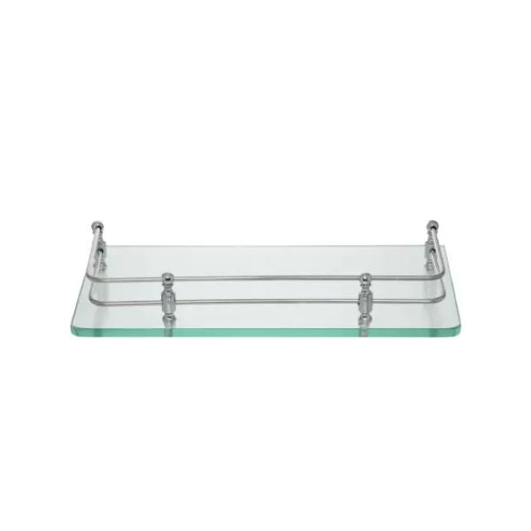 Riya Enterprise Designer Bathroom Glass Square Shelf , Colour: Glossy