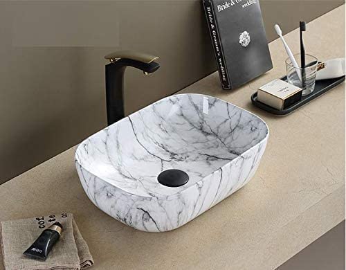 Riya Enterprise Washbasin Premium Designer Table Top Ceramic Wash Basin/Vessel Sink with Slim Rim for Bathroom Glossy Finish